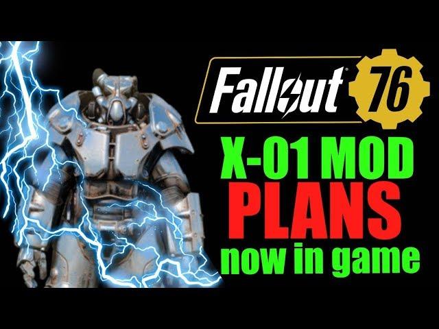 Fallout 76 X-01 MOD PLANS now in game