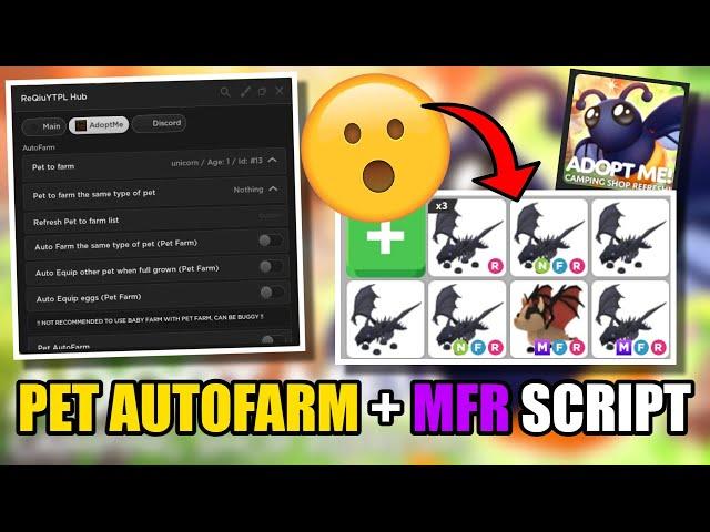 UPDATED Adopt Me Script Hack / GUI  | Pet Autofarm + FREE MFR! Pastebin 2023