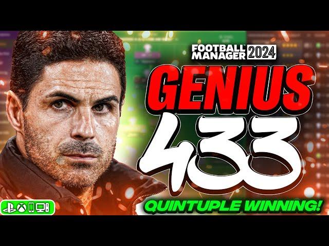 Arteta's GENIUS 433 FM24 Tactics | x5Winning | Best FM24 Tactics