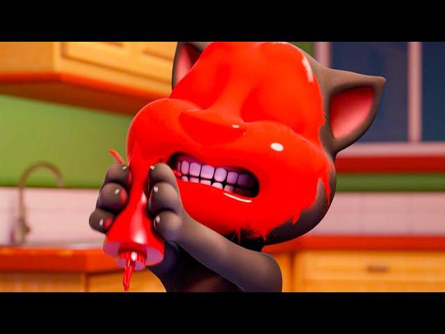 TOO MUCH SAUCE! | Talking Tom Shorts | Cartoons For Kids | WildBrain Kids