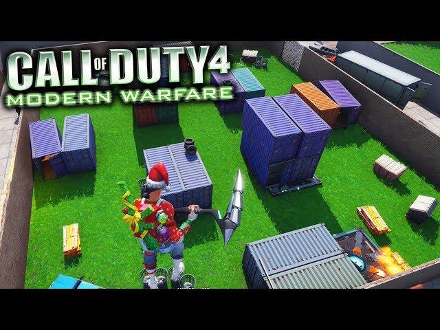 Playing the Call of Duty Map SHIPMENT in Fortnite Creative Mode! (HUGE 1V1 Battle!)