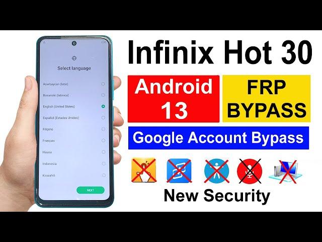 Infinix Hot 30 Frp Bypass Android 13 Infinix Hot 30 (X6831) Google Account Bypass X6831 Frp Bypass