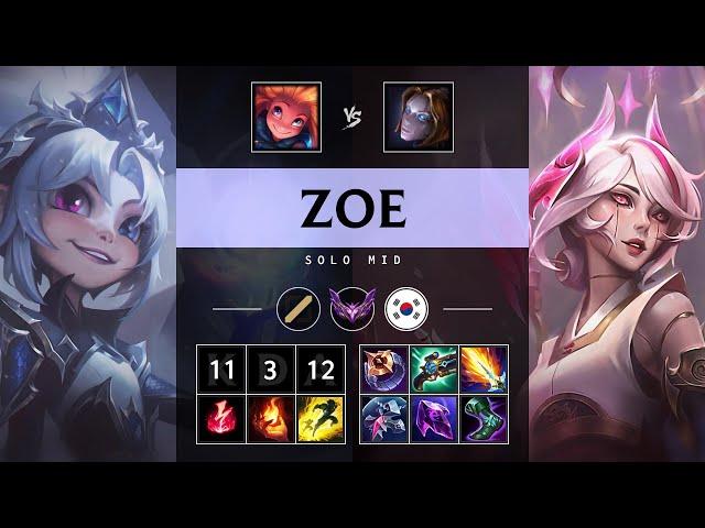 Zoe Mid vs Orianna: Godlike - KR Master Patch 14.22