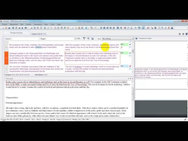 memoQ Editing with LiveDocs and QA