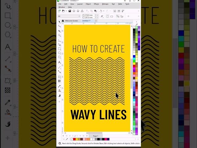 How to make curvy lines in CorelDraw #learncoreldraw #design #coreldesign