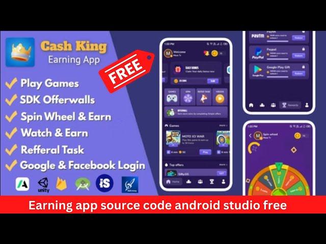 Cash King: Android Earning App with Admin Panel source code 2023