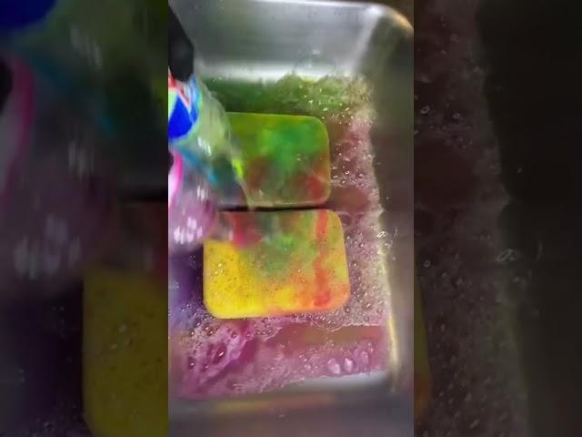 The Pour #spongesqueeze #sudsandsponges #asmr #smellssogood