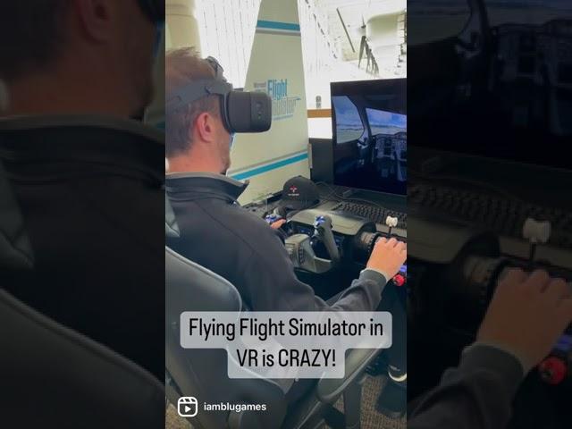 Flying Flight Simulator in VR is CRAZY! #shorts @Airforceproud95