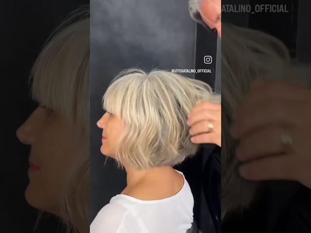 Стрижка Боб для женщин за 55 лет/Bob haircut for women over 55 years old