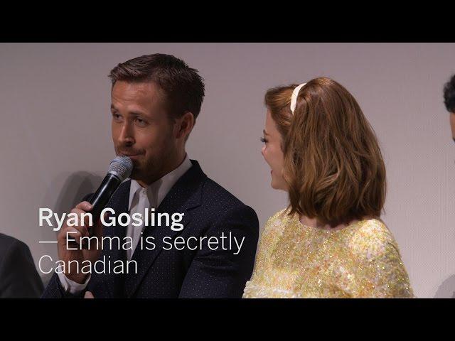 RYAN GOSLING Emma is secretly Canadian | TIFF 2016