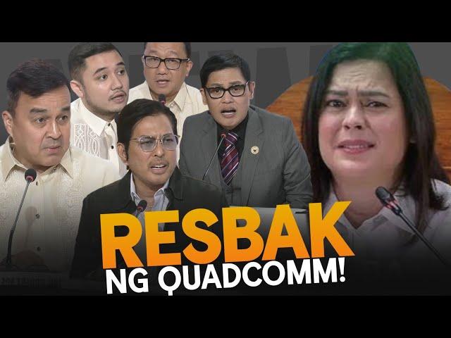 Rumesbak ang QuadComm sa patutsada ni VP Duterte na Politically Motivated ang hearing ng House