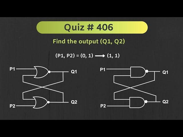 SR Latch Solved Problem (Digital Electronics) | Quiz # 406