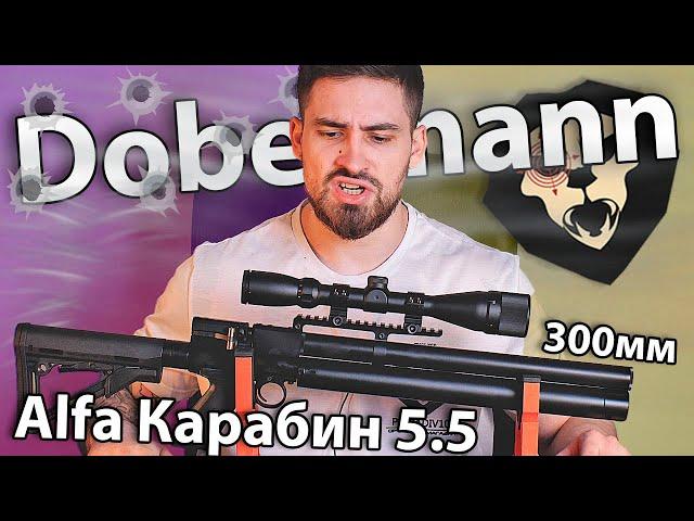 PCP Alfa Dobermann Карабин 5.5 мм (300 мм, стандартные нарезы) видео обзор