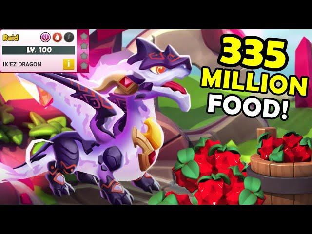 Leveling IKEZ to LEVEL 100! 335 MILLION Food GONE! DML ANCIENT DRAGON MAX LEVEL - DML #1308