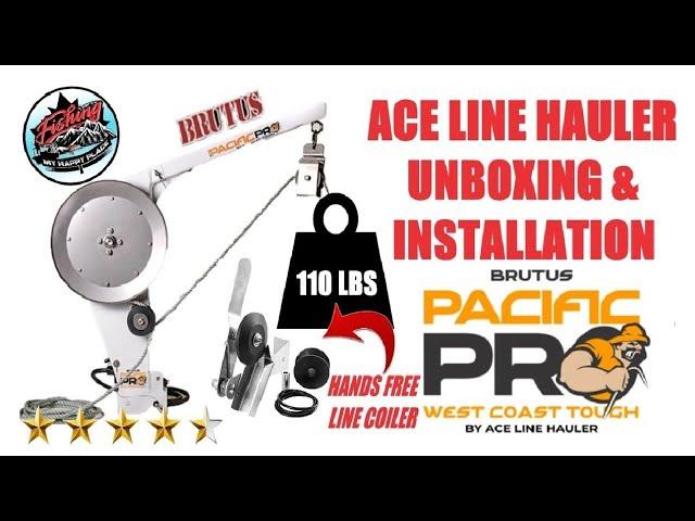 Aceline hauler crab and prawn trap puller unboxing and installation with rope self coiler!