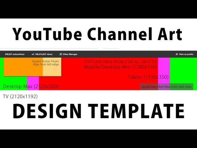 Free Channel Art Template for New YouTube "One Channel"