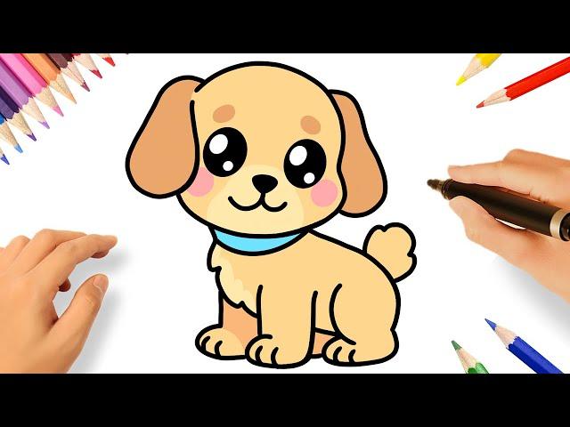 CÓMO DIBUJAR UN PERRITO KAWAII FACIL️