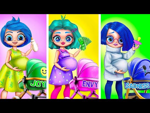 Inside Out 2! Envy, Joy and Sadness Became Mommies! 32 LOL OMG DIYs