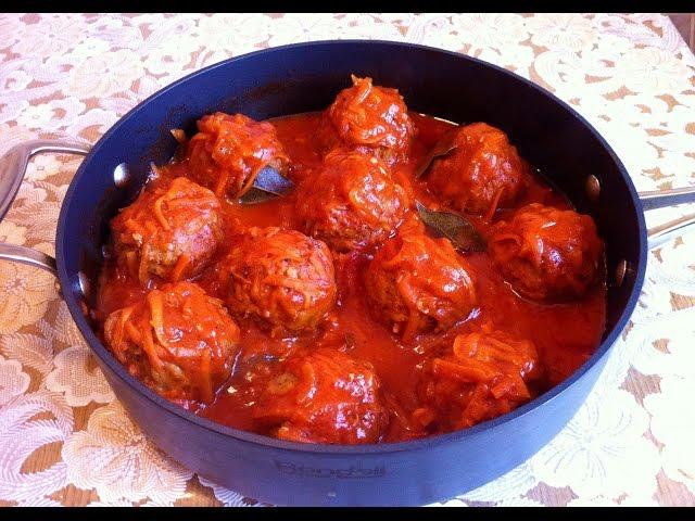 Мясные Ежики в Томатном Соусе / Тефтели с Рисом / Meatballs With Rice / Простой Рецепт (Вкуснятина)