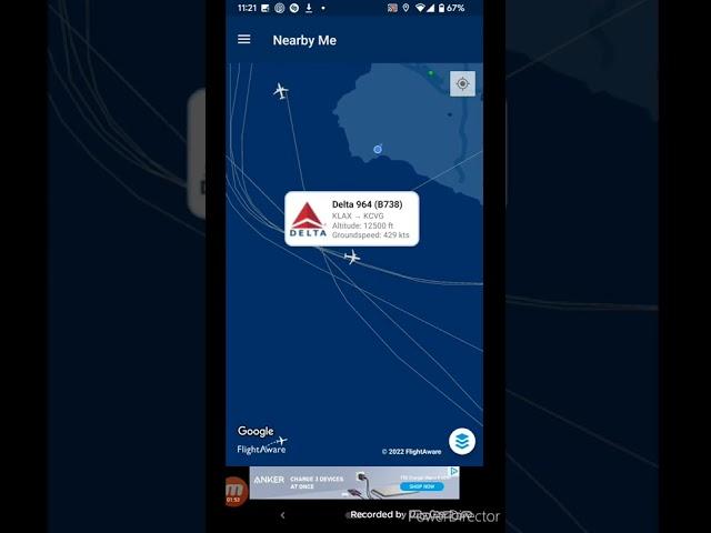 Donna and Roberto flight leaving Los Angeles for Ohio - LAX to CVG on the FlightAware app