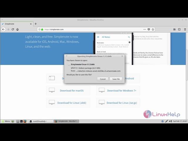 How to Install Simplenote 1.1.3 on Linux Mint 18.3