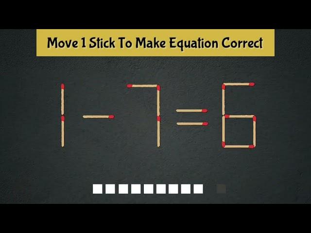 Move only 1 stick to make equation correct @MindYourOpinion