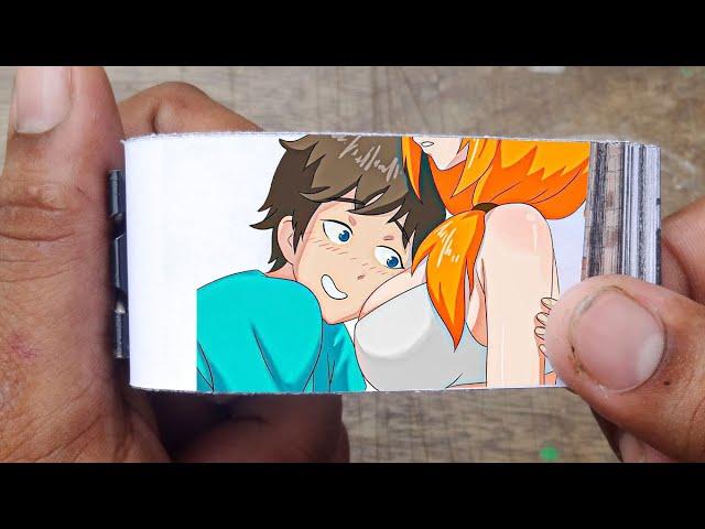 Steve Love Alex Flipbook | Minecraft Anime Cartoon Flip Book #2 | Flip Book Artist 2023