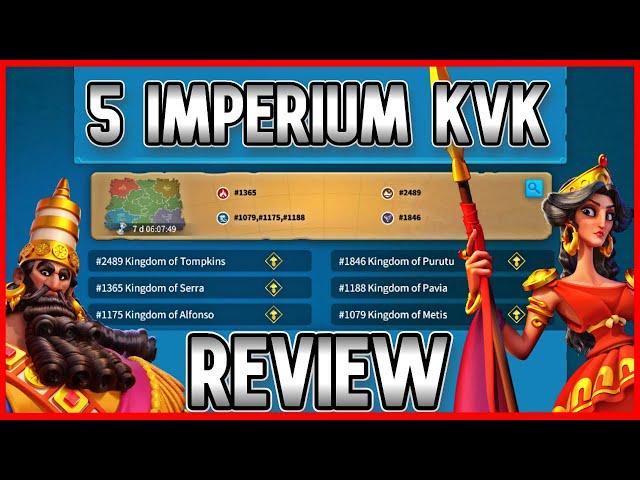 Full Kingdom Stat Breakdown of 5 Imperium KVK | Rise of Kingdoms