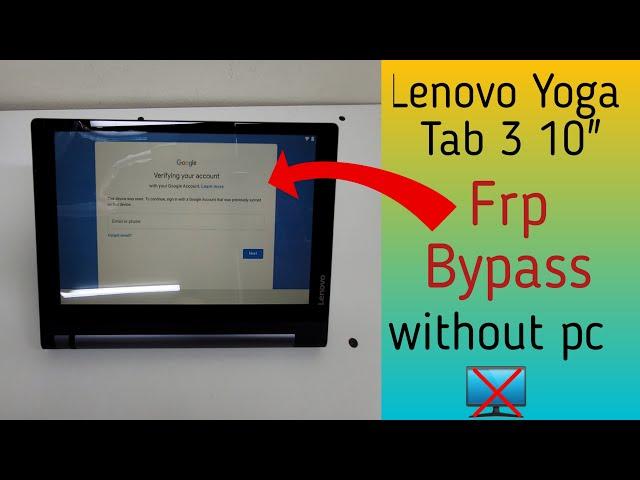 Lenovo Yoga Tab 3 (YT3-X50F)  10" Frp Bypass 2023 without pc android 6.0.1 #frp #frpbypass