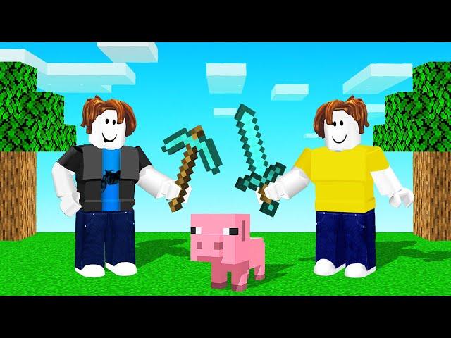 ROBLOX But We Found MINECRAFT DIAMONDS?