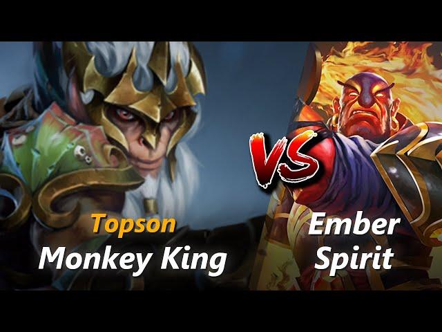 Topson mid Monkey King vs Ember Spirit | First 10 minutes