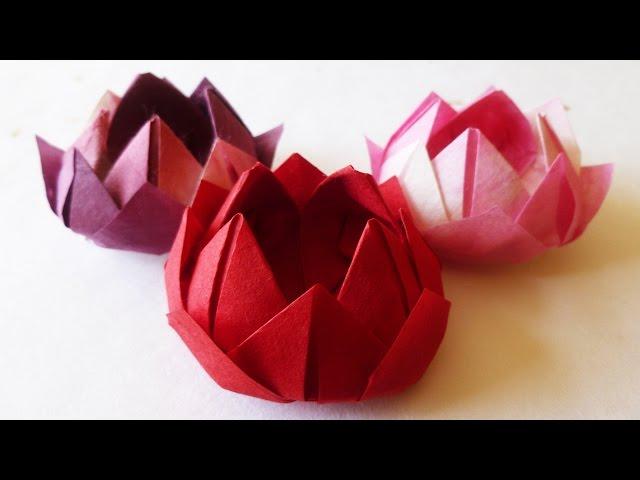 Japanese Traditional Origami WATER LILY, LOTUS FLOWER