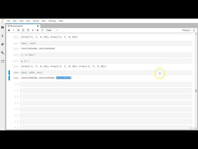 Views vs Copy   Numpy Array