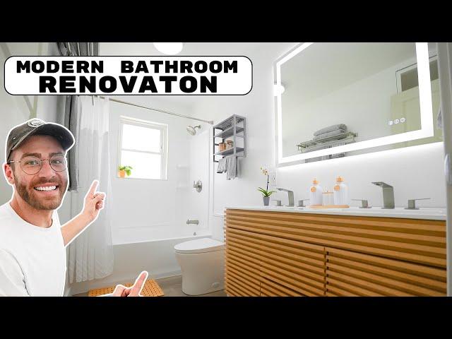 I Spent $2,000 To Gain $10,000 In Equity!!! DIY MODERN BATHROOM RENOVATION.