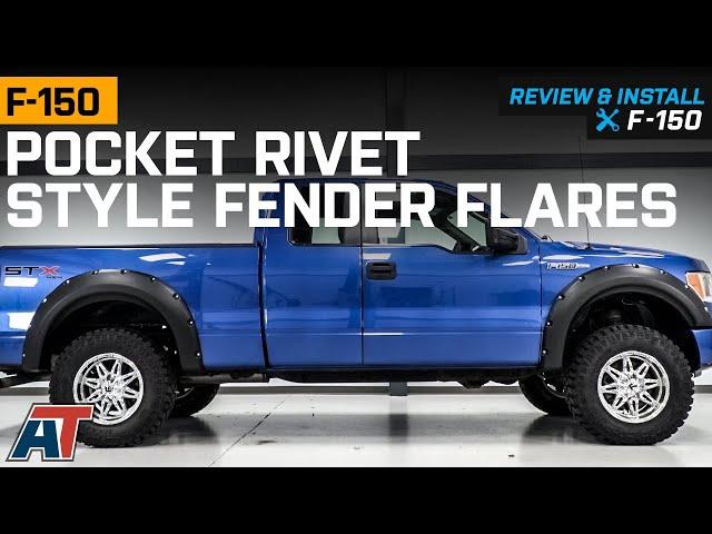 2009-2014 F-150 Pocket Rivet Style Fender Flares; Smooth Black Review & Install