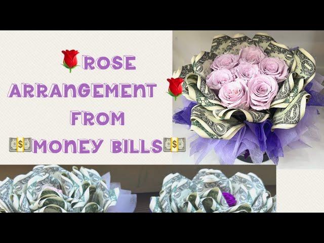 Rose Arrangement from Money Bills by KK House