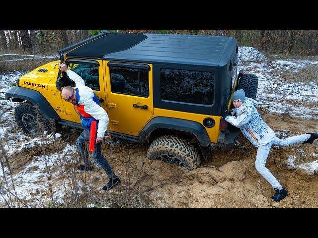 Nerf-TRAP...ЗАСАДА в лесу...Джип-ВЕЗДЕХОД. All-terrain jeep