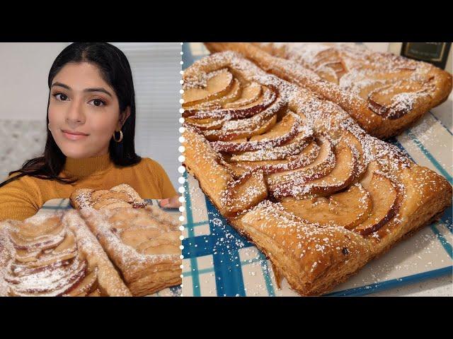 Easy 4-ingredient Apple Tart Recipe | Apple Tart with Puff Pastry