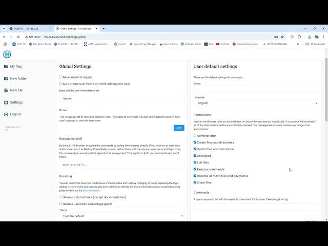 Setting up File Browser on truenas scale