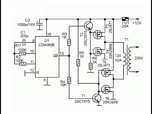 Простой и мощный инвертор напряжения 12V - 220V