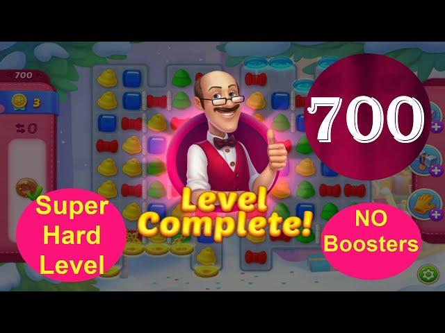 HomescapesLevel 700 - [13 moves] [2021] [HD] solution of Level 700 Homescapes[No Boosters]