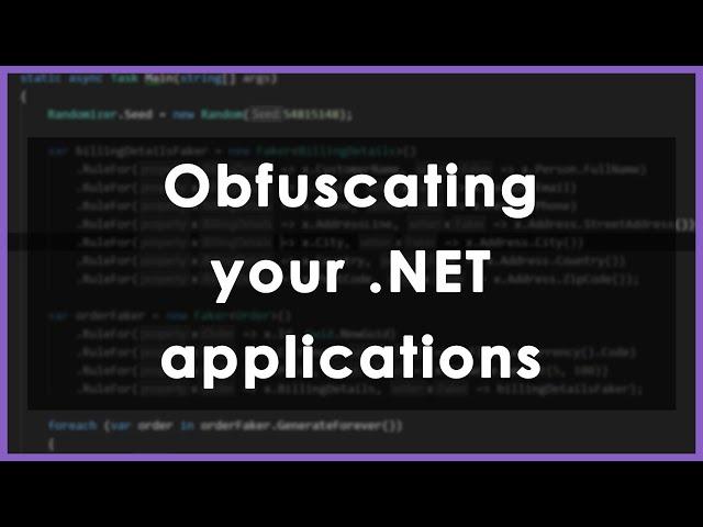 How to obfuscate your .NET app and why it's pointless