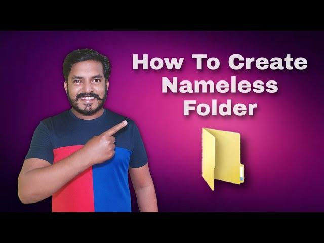 How to create No Name folder on computer desktop PC