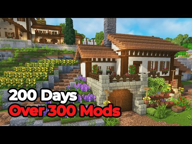 I Survived 100 Days Building The ULTIMATE Farm in Minecraft with 300 Mods?