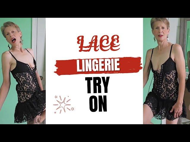 4K Lace LINGERIE Try-On | Black LACE Lingerie |Mirror View