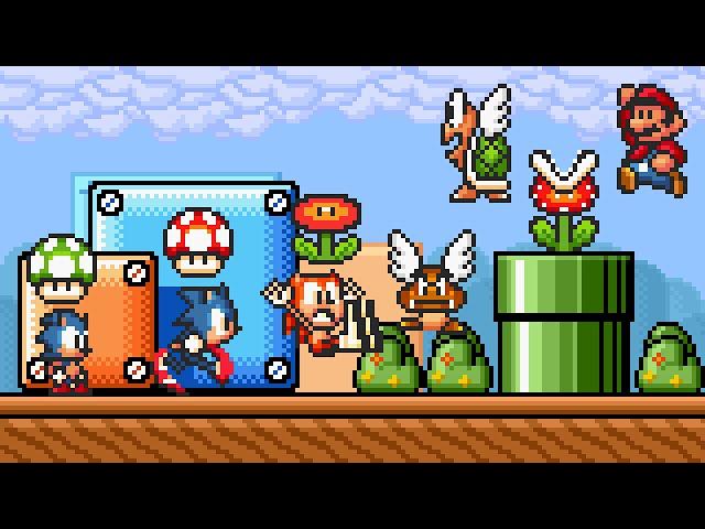 Sonic in Super Mario Bros. 3 SNES (Sonic Boll 1.9.3)