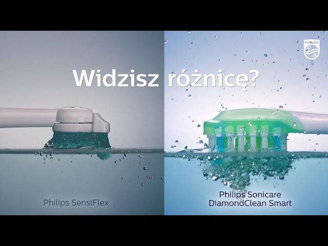 Widzisz różnice? z Philips Sonicare Twoje zęby ją poczują!