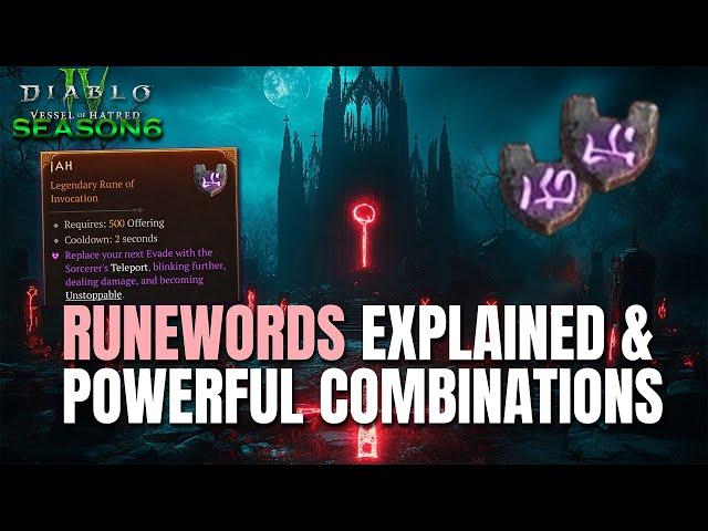 Diablo 4 Runewords explained & Most Powerful Combinations for Season 6