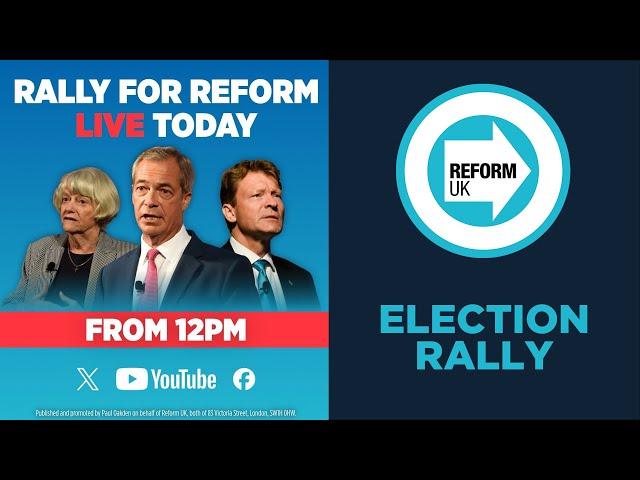 LIVE: Rally For Reform UK