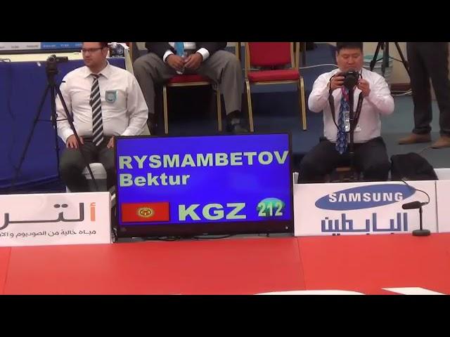 RYSMAMBETOV Bektur (KGZ) - (KSA) HAMAD
Sulaiman Championships Seniors 2015